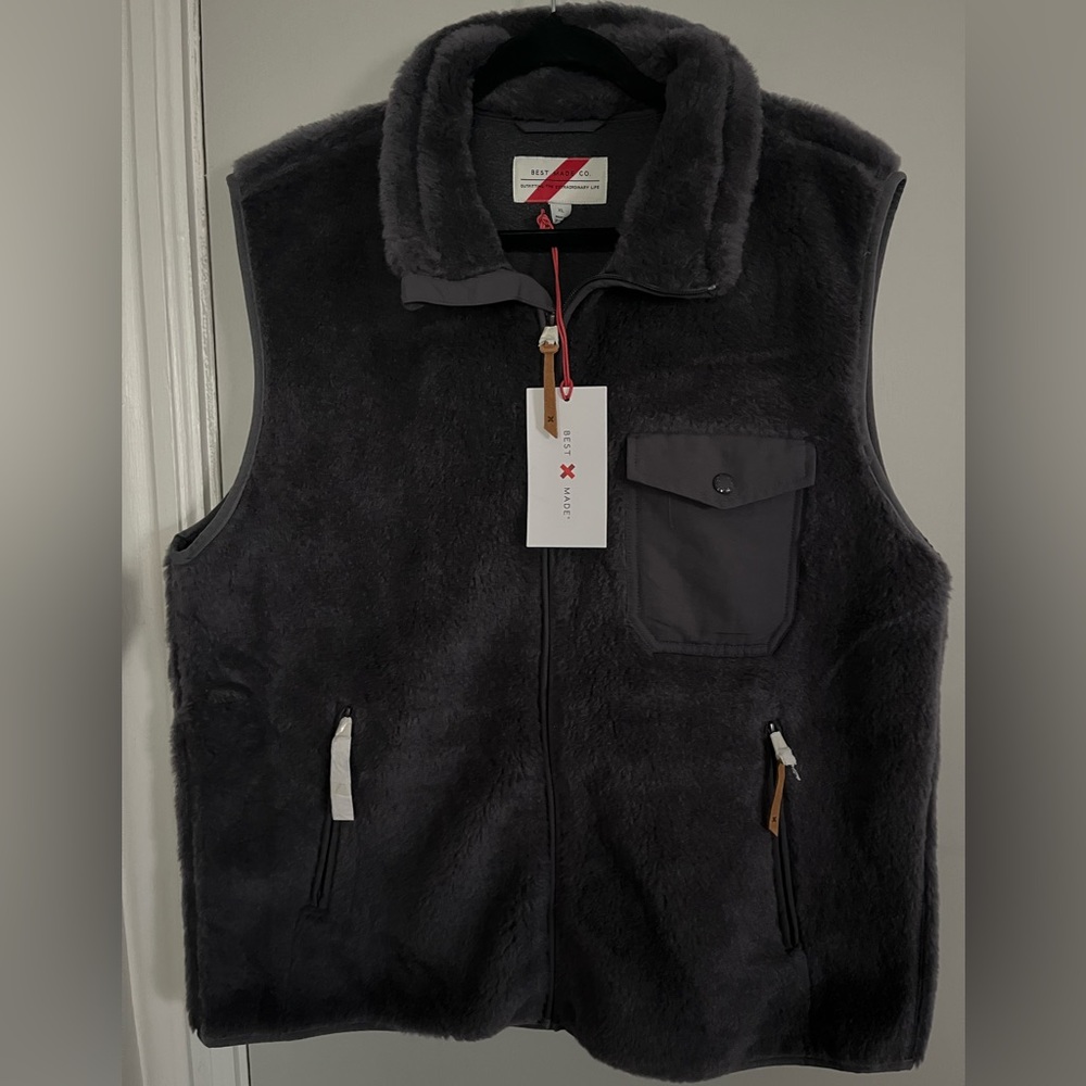 NWT Best Made Co Real Wool Sherpa Fleece Zip
Up Vest